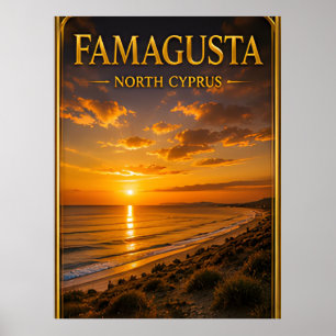 Poster Voyage côtier de Famagouste Chypre du Nord