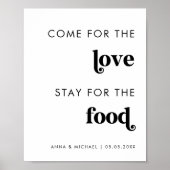 Poster Voyage d'amour Séjour pour la nourriture Retro Mar (Devant)