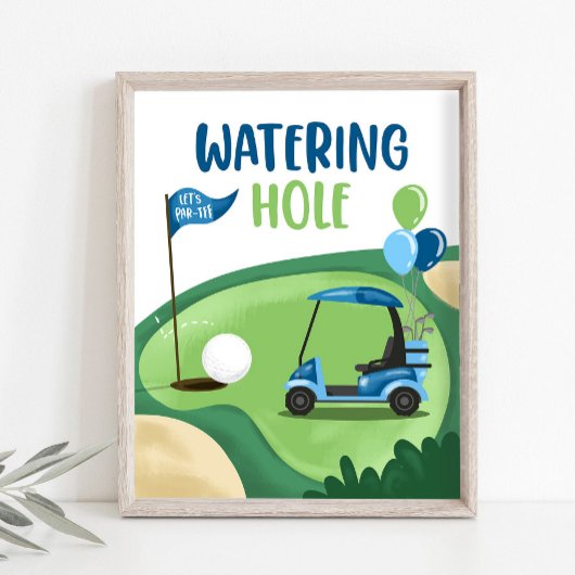 Poster Voyage d'anniversaire du golf de Hole Park-Tee Boy