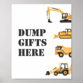 Poster Voyage d'anniversaire du véhicule de construction  (Devant)