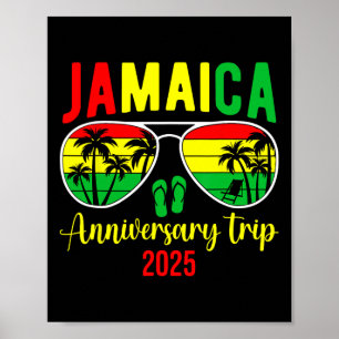Poster Voyage d'anniversaire en Jamaïque 2025 pour couple