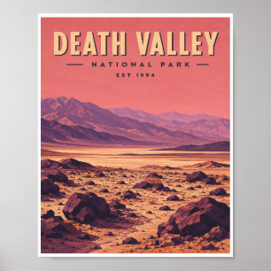 Poster Voyage dans le Parc national de Death Valley Vinta