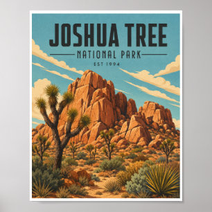 Poster Voyage dans le Parc national de Joshua Tree
