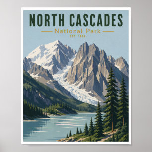 Poster Voyage dans le Parc national des North Cascades de