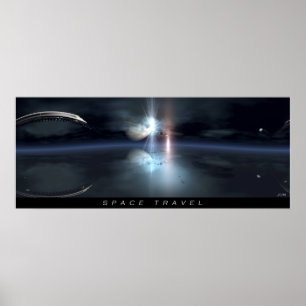 POSTER VOYAGE DANS L'ESPACE