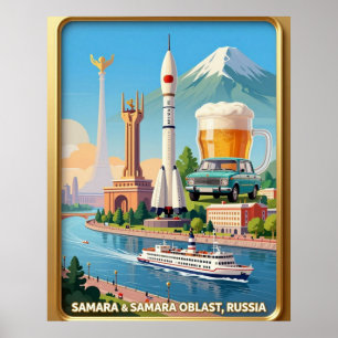 Poster Voyage dans l'héritage spatial de Samara Russie