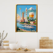 Poster Voyage dans l'héritage spatial de Samara Russie (Cuisine)