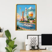 Poster Voyage dans l'héritage spatial de Samara Russie (Bureau à domicile)
