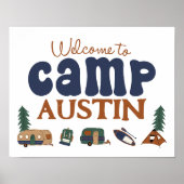 Poster Voyage d'aventure Birthday Custom Camp (Devant)