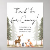 Poster Voyage d'aventure Commencer Baby shower Merci (Devant)