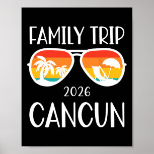 Poster Voyage de famille à Cancun Mexique 2026 Week-end d
