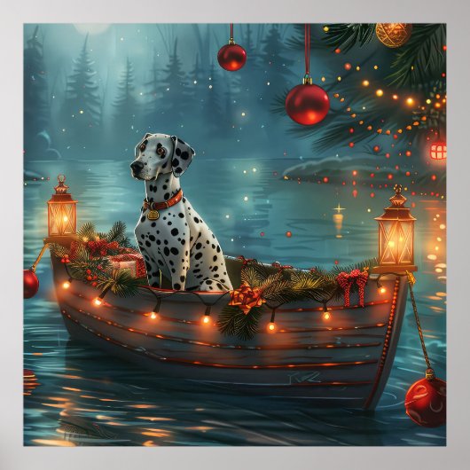 Poster Voyage de fête de Noël dalmate (Devant)