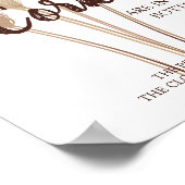 Poster Voyage de Fête des mariées Corks Pampas (Coin)