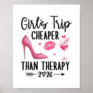 Poster Voyage de filles 2026 moins cher qu'une thérapie w