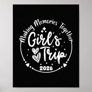Poster Voyage de filles 2026 Week-end de filles mignonnes