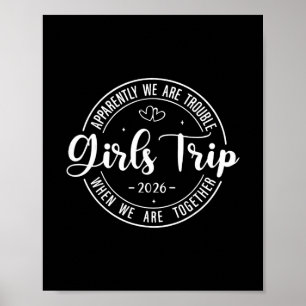 Poster Voyage de filles 2026 Week-end de vacances pour fe