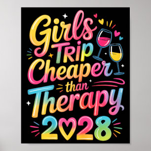 Poster Voyage de filles 2028 sœur meilleure amie vacance