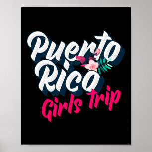 Poster Voyage de filles à Porto Rico 2023 Escapade de wee