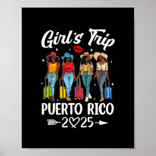 Poster Voyage de filles à Porto Rico 2025 Équipe d'annive
