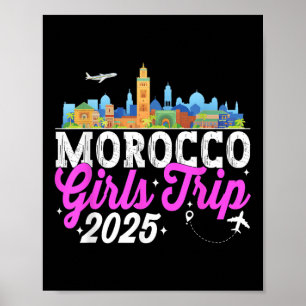 Poster Voyage de filles au Maroc 2025 Vacances d'été Ente