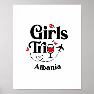 Poster Voyage de filles au vin mignon Alnia Vacances