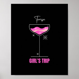 Poster Voyage de filles buvant sur la plage à Tampa Flori
