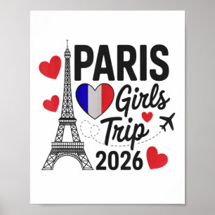 Poster Voyage de filles sassy à Paris Réunion de vacances