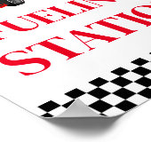 Poster Voyage de la station d'essence Voiture de course S (Coin)