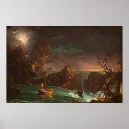 Poster Voyage de la vie : Homme (1842) — Thomas Cole (Devant)