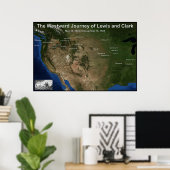 Poster Voyage de Lewis et Clark (Bureau à domicile)