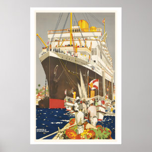 Poster Voyage de luxe par The Royal Mail Line Sud