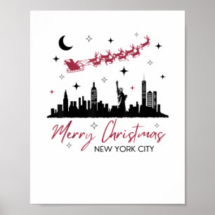 Poster Voyage de Noël à New York, Joyeux Noël Nouveau