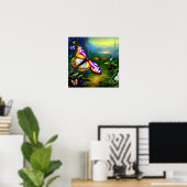 Poster Voyage de papillon Imaginaire (Bureau à domicile)