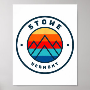 Poster Voyage de ski familial à Stowe Vermont Snowboard