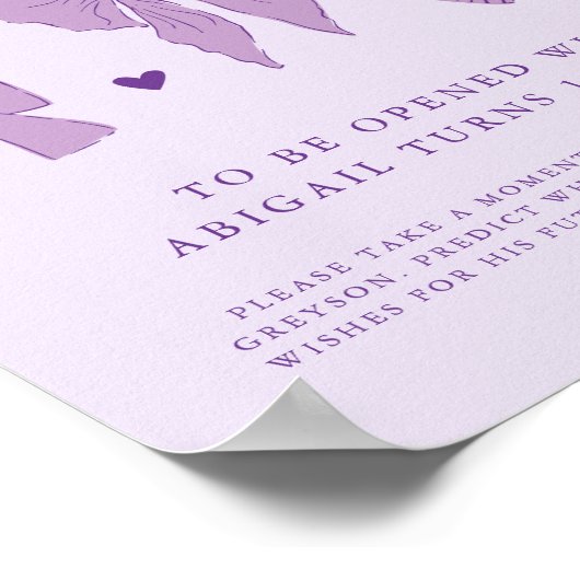 Poster Voyage de temps Capsule Violet Coquette Bow Annive (Coin)