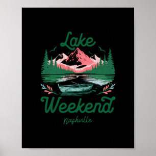 Poster Voyage de vacances de week-end au lac Nashville Te