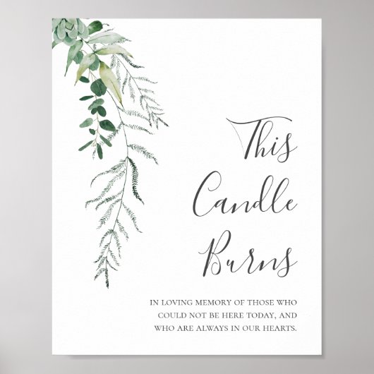 Poster Voyage de verdure Cette bougie brûle le signe Mari (Devant)