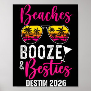 Poster Voyage de week-end entre filles Destin 2026 Plages
