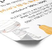 Poster Voyage d'Halloween Enfants Anniversaire Heure Caps (Coin)