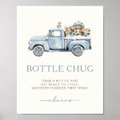 Poster Voyage d'hiver Bois Animaux Bottle Chug Jeu (Devant)