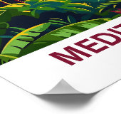 Poster Voyage d'illustration de la forêt méditerranéenne (Coin)