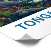 Poster Voyage d'illustration de la forêt nationale de Ton (Coin)