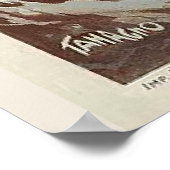 Poster Voyage d'illustration de ski Chamonix vintage (Coin)