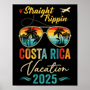 Poster Voyage droit Costa Rica 2025 Famille Été Vac
