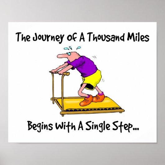 Poster Voyage D'Un Mille Mille Milles - Exercice Motivati (Devant)