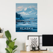 Poster Voyage en Alaska (Bureau à domicile)