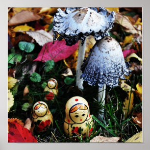 Poster Voyage en champignon