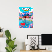 Poster Voyage en Corée du Sud Pop Art (Bureau à domicile)