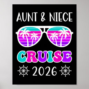 Poster Voyage en croisière Tante Nièce 2026 Vacances d'ét