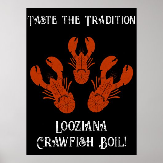 Poster Voyage en détresse Cajun Louisiane-Crawfish (Devant)